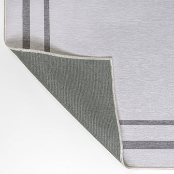 Sloane Classic 2-stripe Border Washable Area Rug